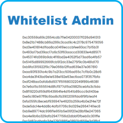 whitelist admin